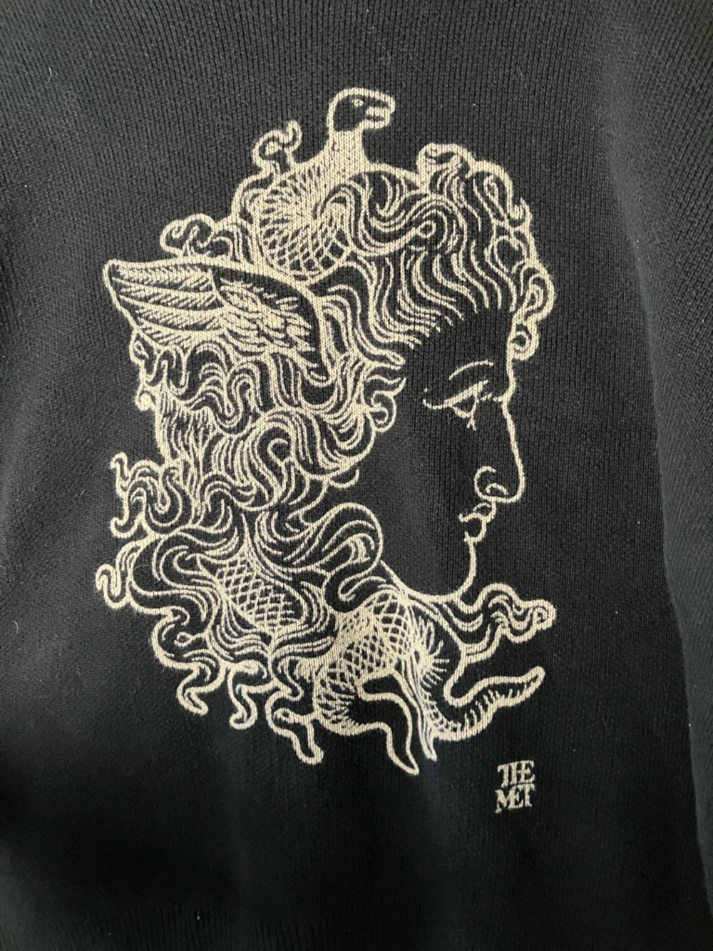 The Met x PacSun Medusa Graphic Sweater Black Size Large Art Museum Collab - Picture 2 of 5